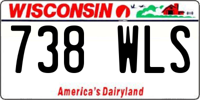 WI license plate 738WLS