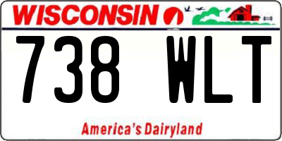 WI license plate 738WLT
