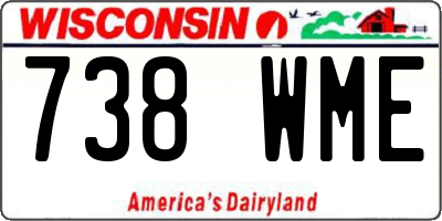 WI license plate 738WME