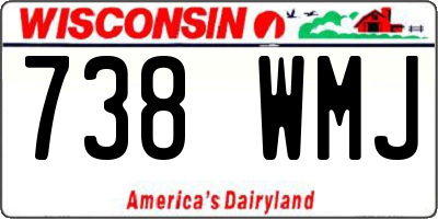 WI license plate 738WMJ