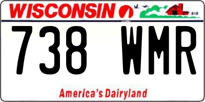 WI license plate 738WMR