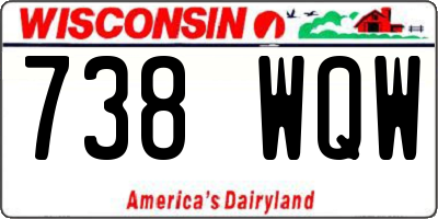 WI license plate 738WQW
