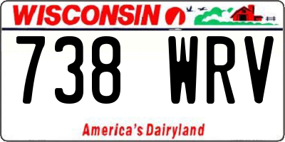WI license plate 738WRV