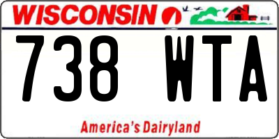 WI license plate 738WTA