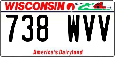 WI license plate 738WVV