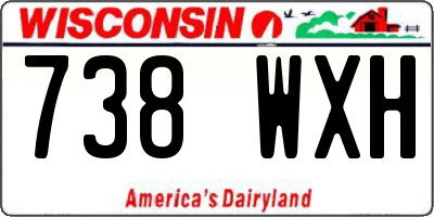 WI license plate 738WXH