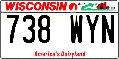 WI license plate 738WYN