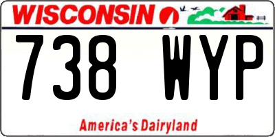 WI license plate 738WYP