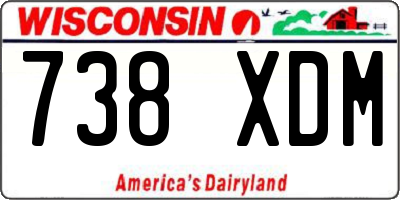 WI license plate 738XDM