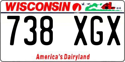 WI license plate 738XGX