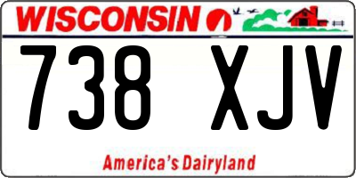 WI license plate 738XJV