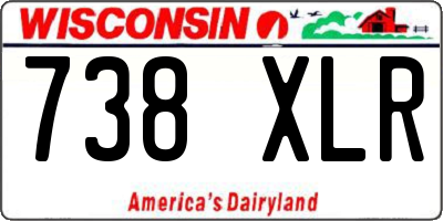 WI license plate 738XLR