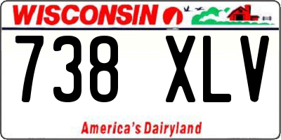 WI license plate 738XLV