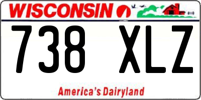 WI license plate 738XLZ