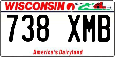 WI license plate 738XMB