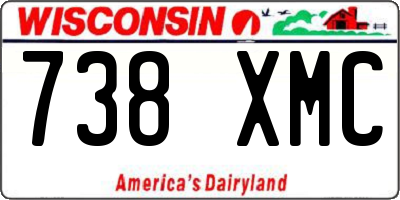 WI license plate 738XMC