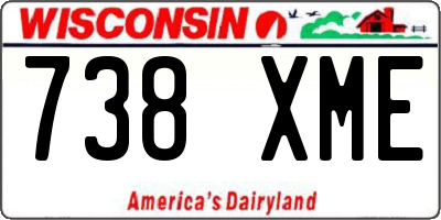 WI license plate 738XME