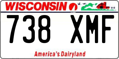 WI license plate 738XMF