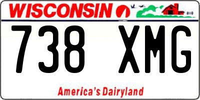 WI license plate 738XMG