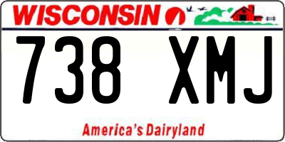 WI license plate 738XMJ