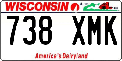 WI license plate 738XMK