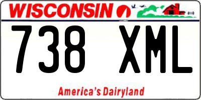WI license plate 738XML