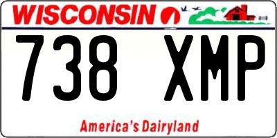 WI license plate 738XMP