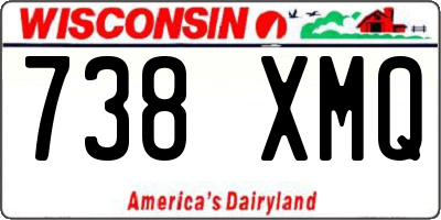 WI license plate 738XMQ