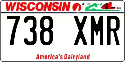 WI license plate 738XMR