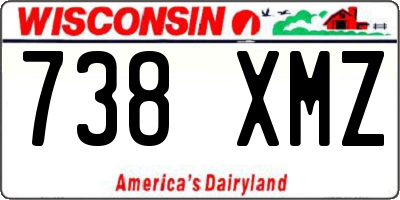 WI license plate 738XMZ