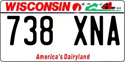 WI license plate 738XNA