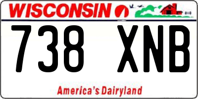 WI license plate 738XNB