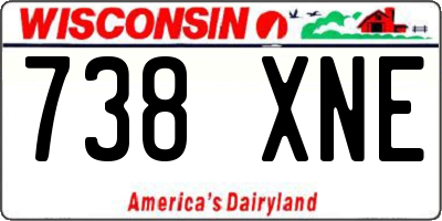 WI license plate 738XNE