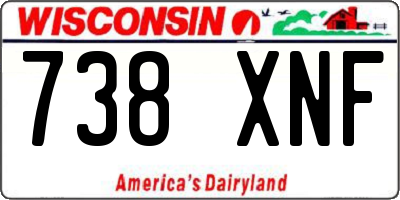 WI license plate 738XNF