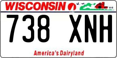 WI license plate 738XNH