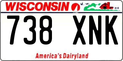 WI license plate 738XNK