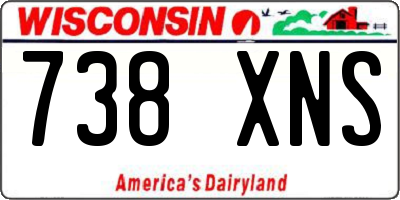 WI license plate 738XNS