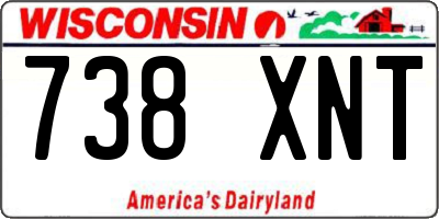 WI license plate 738XNT
