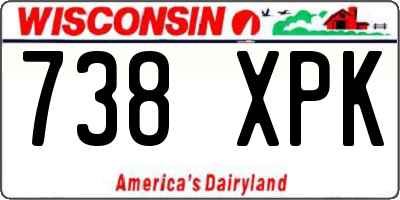 WI license plate 738XPK
