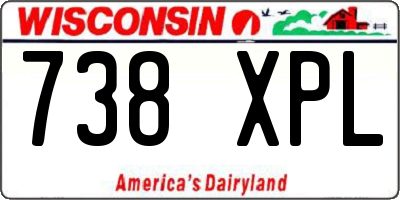 WI license plate 738XPL