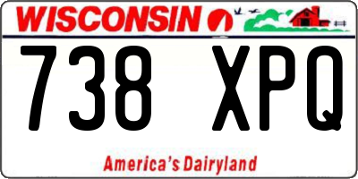 WI license plate 738XPQ