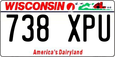 WI license plate 738XPU