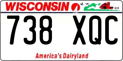 WI license plate 738XQC