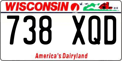 WI license plate 738XQD