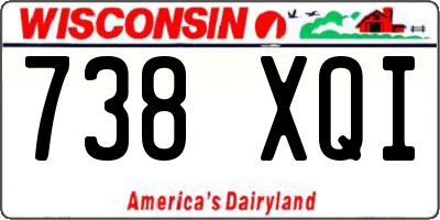 WI license plate 738XQI