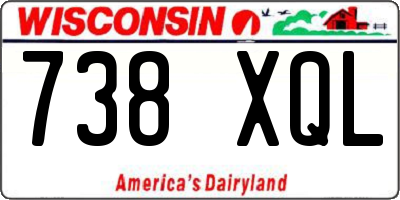 WI license plate 738XQL
