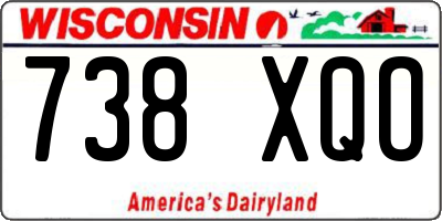 WI license plate 738XQO