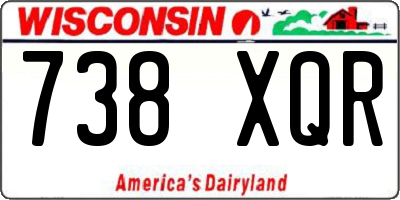 WI license plate 738XQR