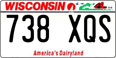 WI license plate 738XQS