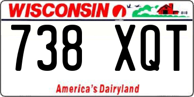 WI license plate 738XQT